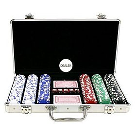 Набор для игры в покер, 300 фишек с номиналом фото