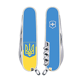 Нож Victorinox Climber Ukraine 13703.7R3 голубой фото