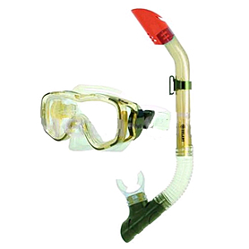 Набор для плавания Dorfin (ZLT) детский (маска+трубка) желтый фото