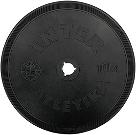 Диск пластиковый 10 кг Inter Atletika - 26 мм
