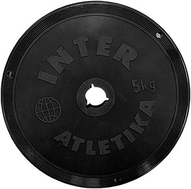 Диск пластиковый 5 кг Inter Atletika - 26 мм фото