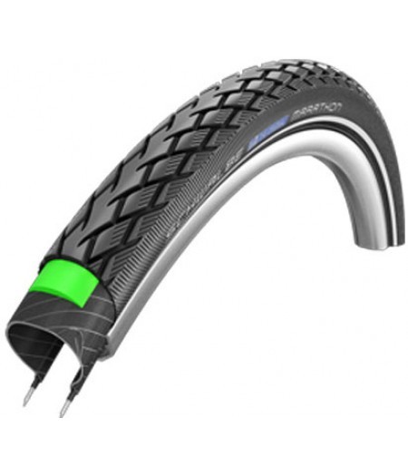 Покрышка велосипедная Schwalbe Marathon 28"x1.40" 37-622 700x35C HS420 GreenGuard B/B+RT EC 67EPI 26B, Черный
Покрышка велосипедная Schwalbe Marathon 28"x1.40" 37-622 700x35C HS420 GreenGuard B/B+RT EC 67EPI 26B, Черный