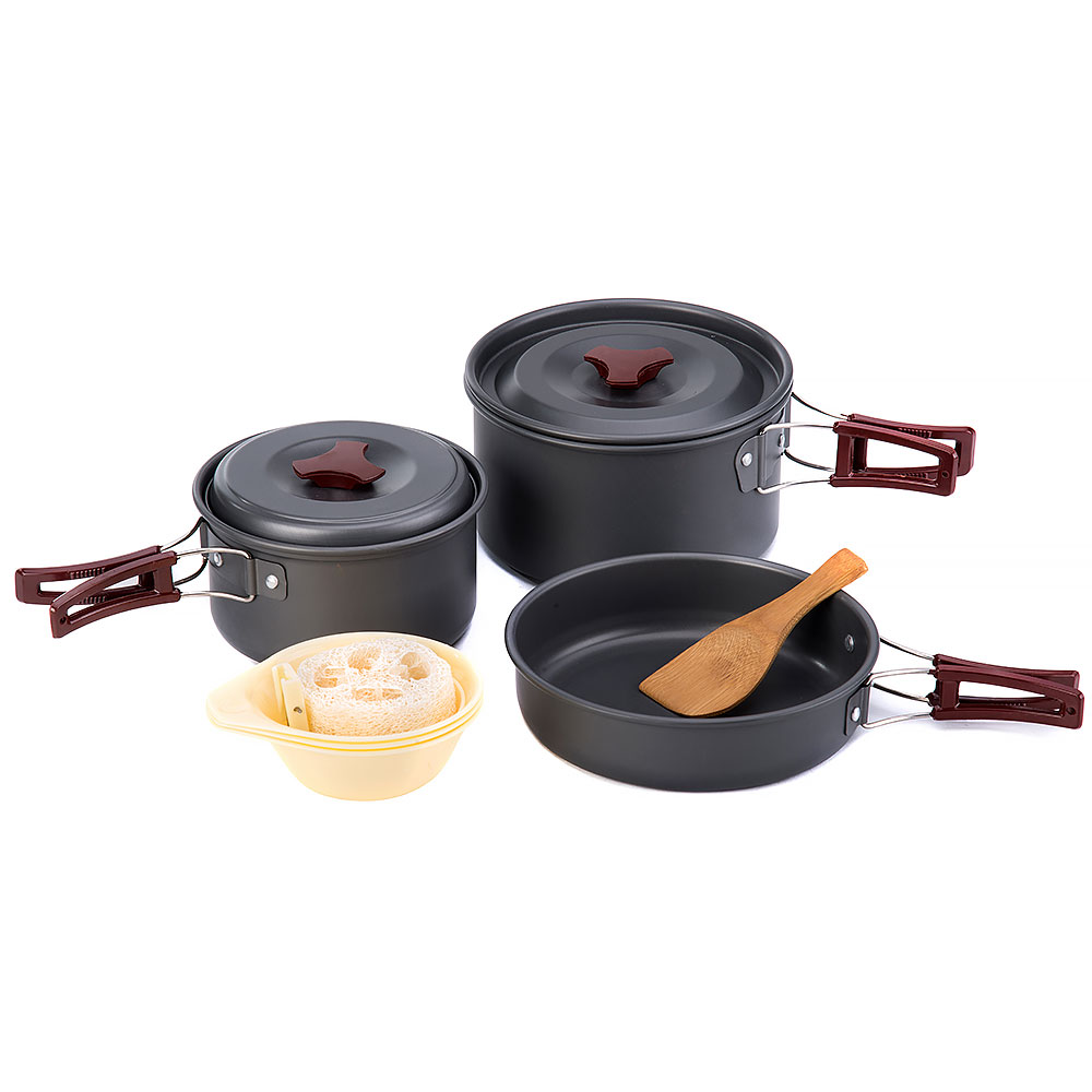 Набор посуды из анодированного алюминия на 2-3 персоны Naturehike NH15T203-G, Черный
Набор посуды из анодированного алюминия на 2-3 персоны Naturehike NH15T203-G, Черный