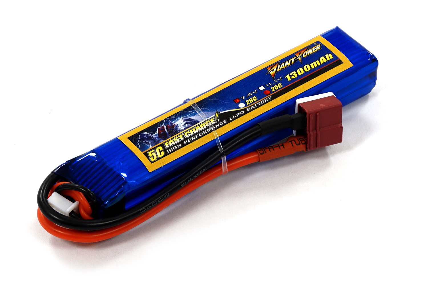 Аккумулятор для страйкбола Giant Power Li-Pol 7.4V 2S 1300mAh 25C 16х20х103мм T-Plug
Аккумулятор для страйкбола Giant Power Li-Pol 7.4V 2S 1300mAh 25C 16х20х103мм T-Plug
