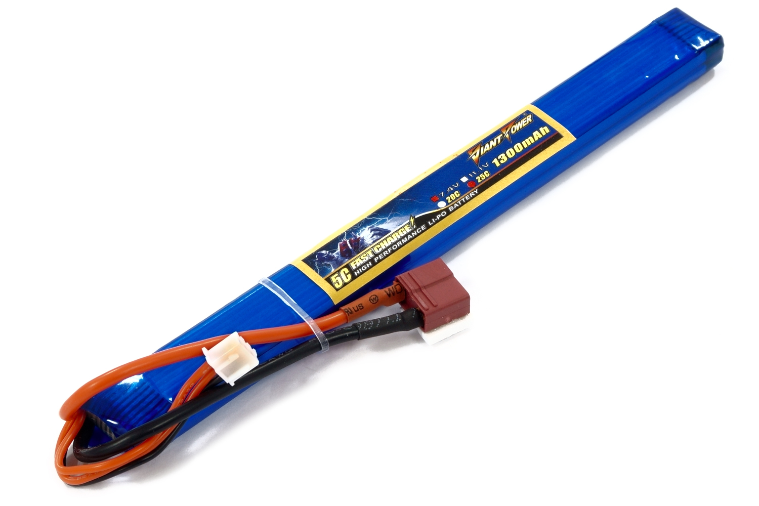 Аккумулятор для страйкбола Giant Power Li-Pol 7.4V 2S 1300mAh 25C 12х17х190мм T-Plug
Аккумулятор для страйкбола Giant Power Li-Pol 7.4V 2S 1300mAh 25C 12х17х190мм T-Plug
