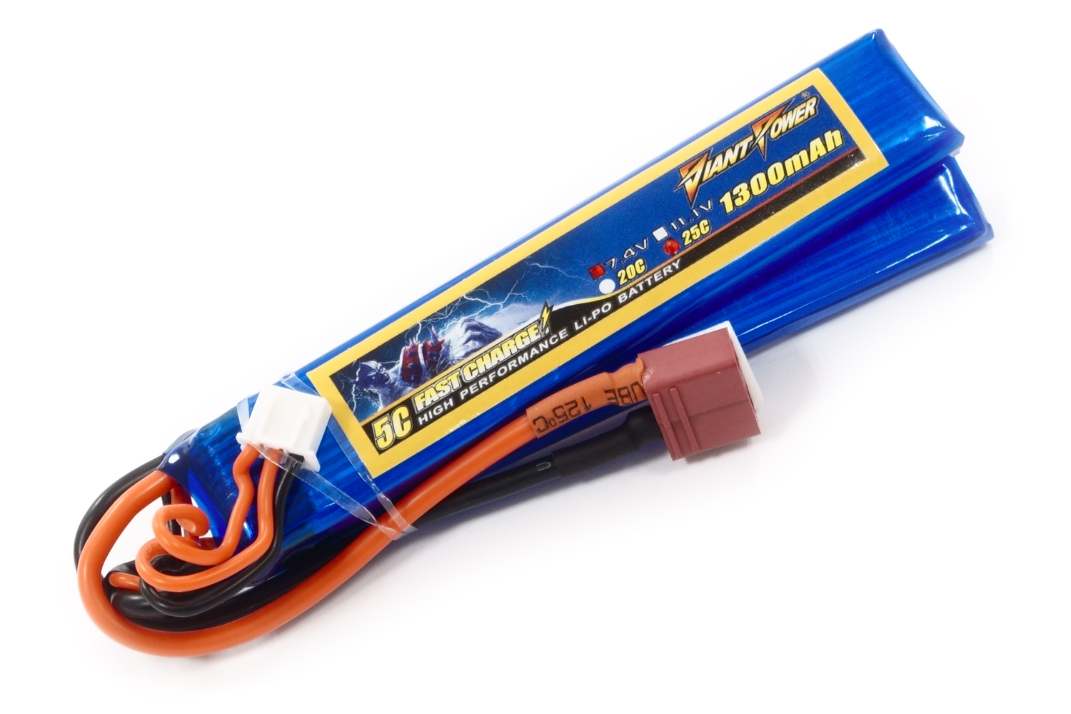 Аккумулятор для страйкбола Giant Power Li-Pol 7.4V 2S 1300mAh 25C 2 лепестка 7.5х20х103мм T-Plug
Аккумулятор для страйкбола Giant Power Li-Pol 7.4V 2S 1300mAh 25C 2 лепестка 7.5х20х103мм T-Plug