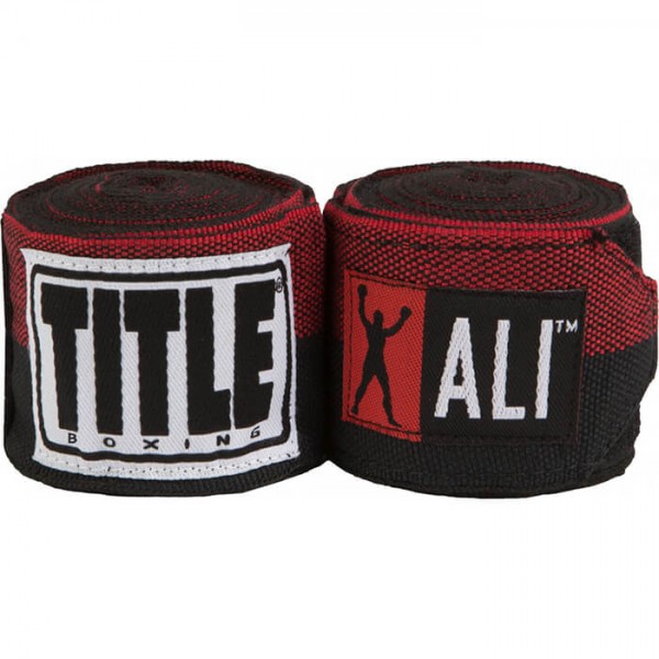 Бинты боксерские эластичные Title Boxing Muhamed Ali Semi-Stretch, черный с красным
Бинты боксерские эластичные Title Boxing Muhamed Ali Semi-Stretch, черный с красным