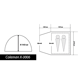 Намет двомісна Coleman X-3006 - Фото №2