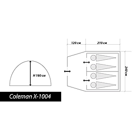 Намет чотиримісна Coleman X-1004 - Фото №2