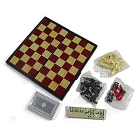 Набор игр магнитный 4 в 1 Leon Magnetic - шашки, шахматы, нарды, карты - Фото №2