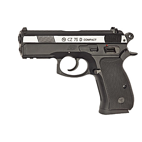Пистолет пневматический (СО2) ASG CZ 75D Compact 4,5 мм вставка никель