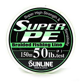 Шнур Sunline Super PE 150м 0,37мм 50Lb / 22,7кг темно-зелений