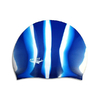 Шапочка для плавания Spurt Zebra силиконовая темно-синяя с белым