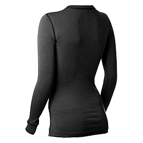 Термофутболка жіноча з довгим рукавом Norveg Soft Shirt (чорна) - Фото №2