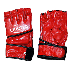 Перчатки без пальцев кожаные Matsa (красные)