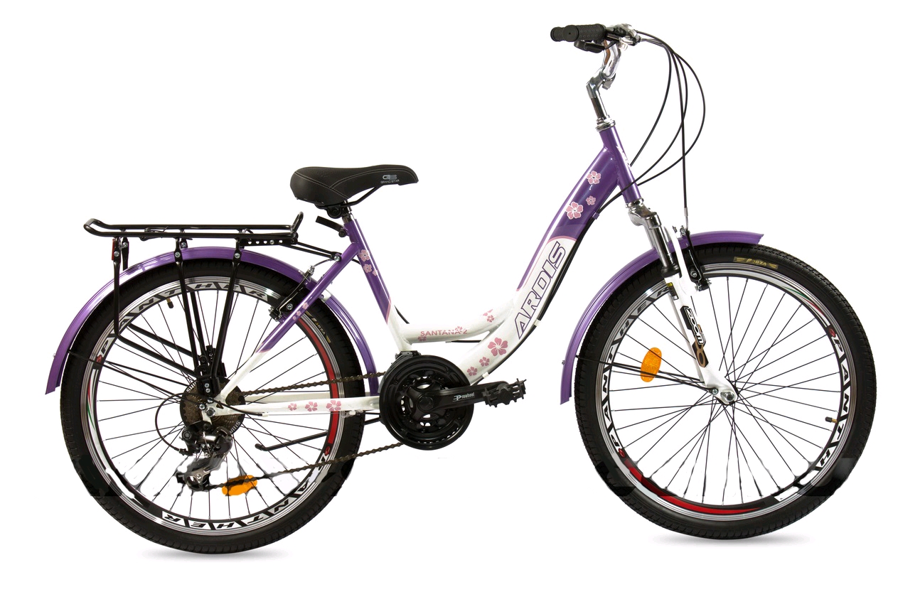 

Велосипед городской женский Ardis Santana New 2016 - 24", рама - 15", бело-фиолетовый (4751864)
