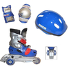Коньки роликовые Kepai LY2213 + шлем и защита Blue