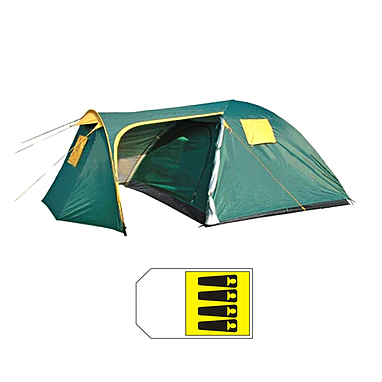 Палатка четырехместная с тентом FRT-206-4 440х240х170 см