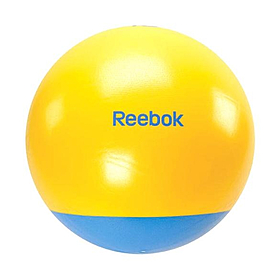 М'яч для фітнесу (фітбол) 65 см Reebok з посиленим дном жовтий з блакитним
