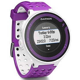 Спортивные часы Garmin Forerunner 220 белые с фиолетовым