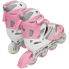 Коньки роликовые раздвижные Kepai WL-03 розовые - Фото №3