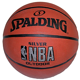 М'яч баскетбольний Spalding NBA Silver Outdoor №7 - Фото №2