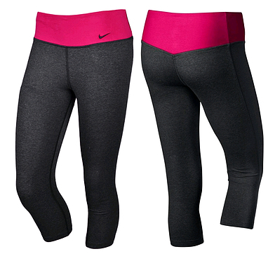 Капри женские спортивные Nike Legend 2.0 Ti Dfc Capri черно-розовые