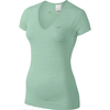 Футболка женская Nike Dri-Fit Knit Texture V-Neck зеленая