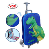 Чемодан детский VGR "Динозавр" синий с 3D изображением