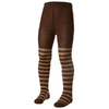 Колготки детские Norveg Merino Wool коричневые с бежевыми полосами
