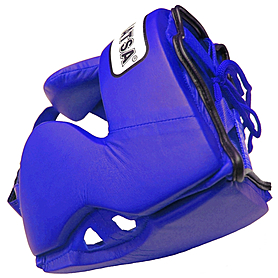 Шлем боксерский закрытый MATSA синий - Фото №2