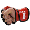 Перчатки без пальцев кожаные UFC MA-1803 (красные) - Фото №2