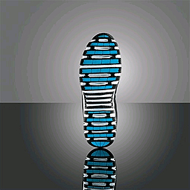 Кроссовки ультралегкие черно-голубые WalkMaxx - Фото №2
