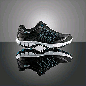 Кроссовки ультралегкие черно-голубые WalkMaxx - Фото №3