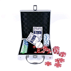 Набір для гри в покер в алюмінієвому кейсі 100 фішок CG-11100