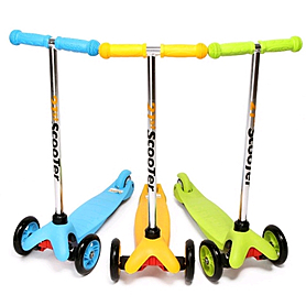 Самокат трехколесный с наклоном руля 21st Scooter Z-29 голубой - Фото №2