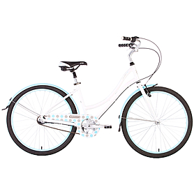Велосипед городской женский Pride Classic 2015 - 26", рама - 18", белый с голубым (SKD-90-56)