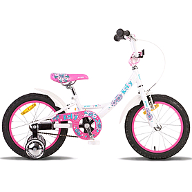 Велосипед дитячий Pride Kelly 2014 року - 16 ", рама - 16", біло-рожевий (SKD-16-56)