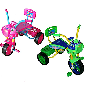 Велосипед детский трехколесный Baby Tilly - 11,8", малиновый/зеленый (777)