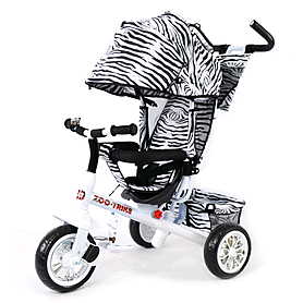 Велосипед детский трехколесный Baby Tilly Blue Zoo-Trike - 11", белый (BT-CT-0005 WHITE)