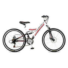 Велосипед подростковый горный Intenzo Vesta Disk 2015 - 24", рама - 15", белый (SA-B3-WHT/BLK-K-15)