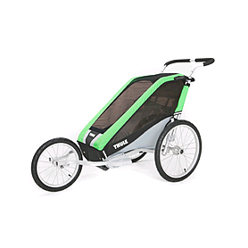 Велоколяска детская Thule Chariot Chetah1 + набор колес, зеленая - Фото №2