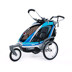 Велоколяска детская Thule Chariot Chinook1 + крепление к велосипеду, синяя