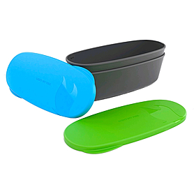 Набор посуды Light My Fire SnapBox Oval 2-pack зеленый/голубой