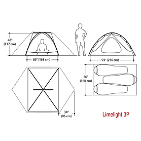 Палатка трехместная Marmot Limelight 3P Tent Alpenglow - Фото №3