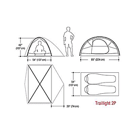 Палатка двухместная Marmot Traillight 2P hatch/dark cedar - Фото №3