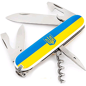 Нож Victorinox Spartan Ukraine 13603.7R4 голубой - Фото №2