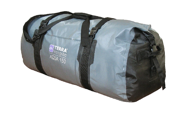 

Гермосумка Terra Incognita Aqua 60 серая с черным