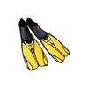 Ласты с закрытой пяткой Dorfin (ZLT) желтые, размер - 44-45