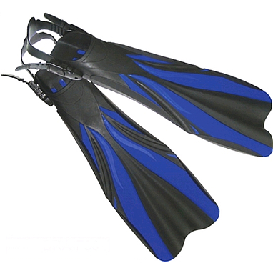 Ласты с открытой пяткой Dolvor F30 синие, размер - 43-45